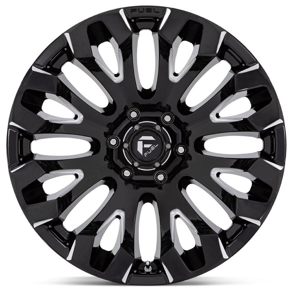 20x9 Fuel Off-Road Quake Gloss Black Milled D828 6x5.5/139.7 1mm - Flex Offroad