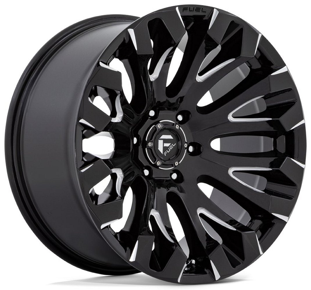 20x9 Fuel Off-Road Quake Gloss Black Milled D828 6x5.5/139.7 1mm - Flex Offroad