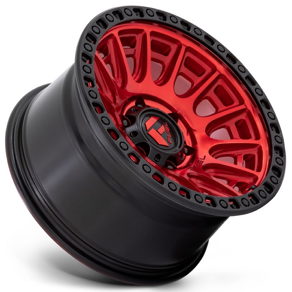17x9 Fuel Off-Road Cycle Candy Red w/ Black Ring D834 5x5/127 1mm - Flex Offroad