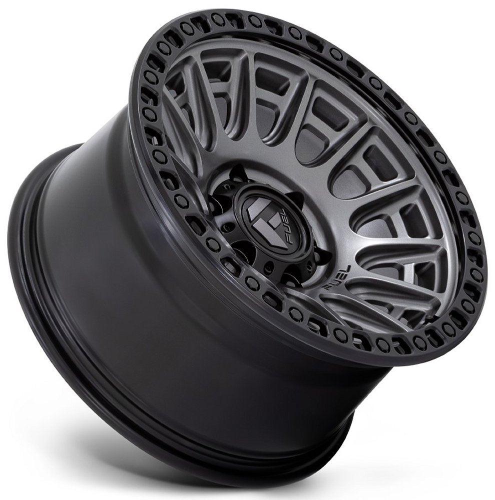 17x9 Fuel Off-Road Cycle Matte Gunmetal w/ Black Ring D835 5x5/127 1mm - Flex Offroad