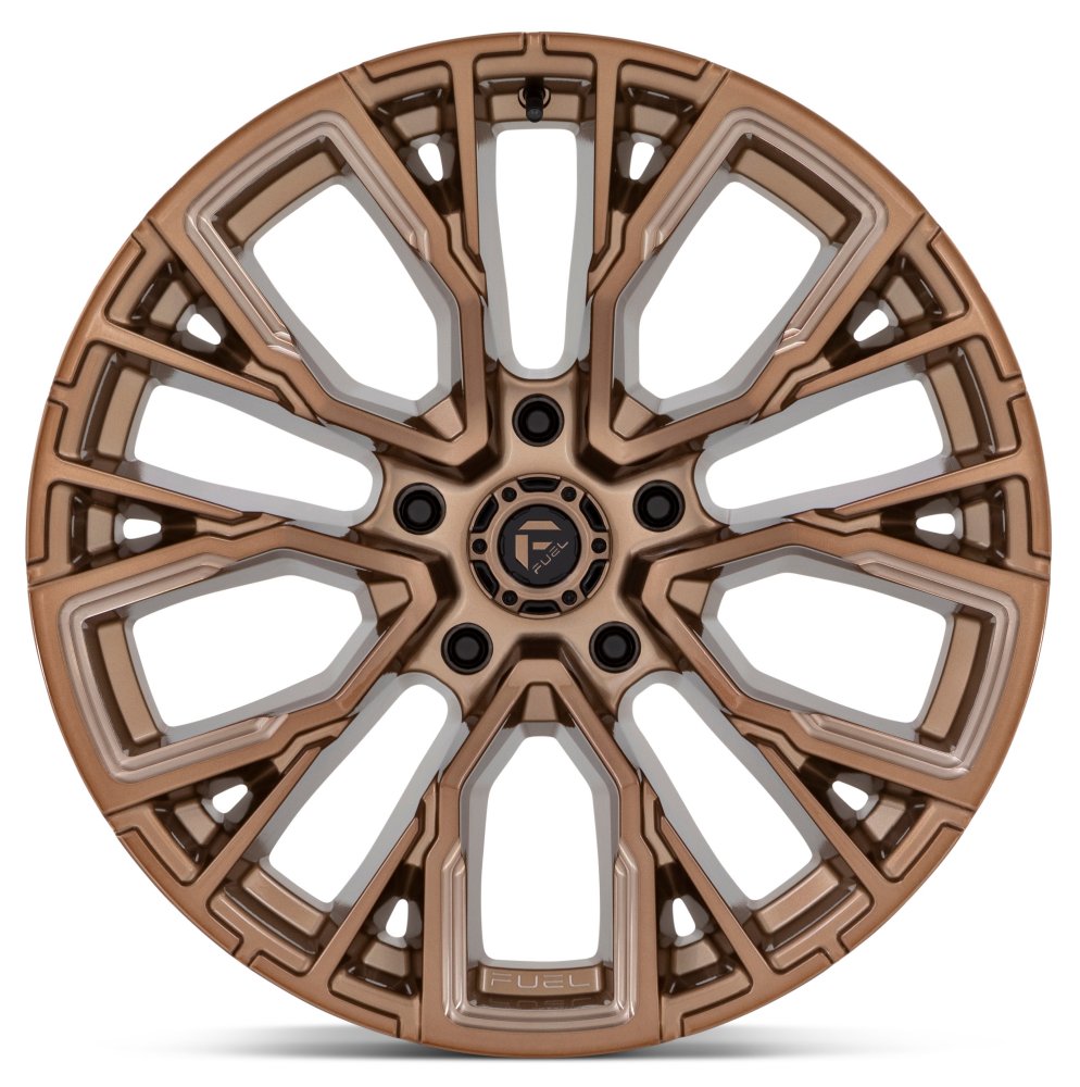 22x12 Fuel Off-Road Rebar 5 Platinum Bronze Milled D850 5x5/127 -44mm (* May Require Trimming) - Flex Offroad
