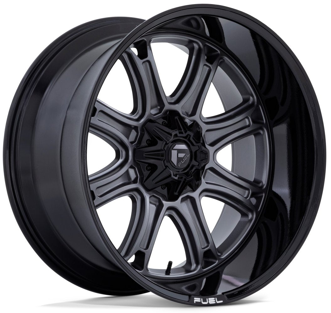 20x10 Fuel Off-Road Darkstar Matt Gunmetal w/ Gloss Black FC853 8x170 -18mm - Flex Offroad