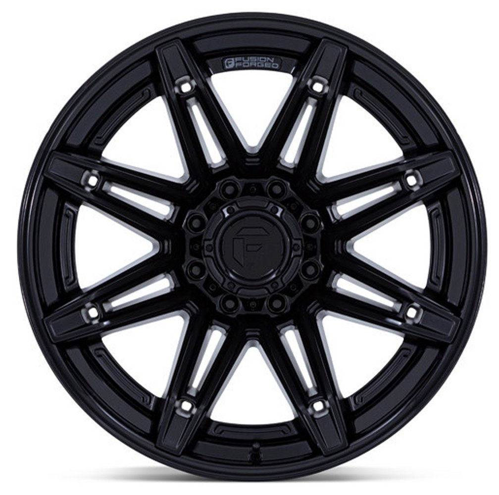 22x10 Fuel Off-Road Brawl Matte Black w/ Gloss Black Lip FC401 8x170 -18mm - Flex Offroad