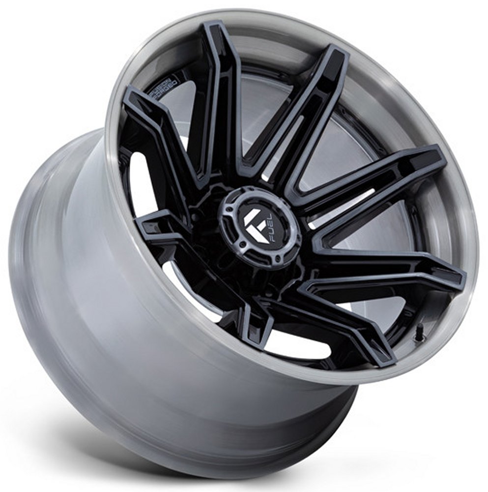 24X12 Fuel Off-Road Gloss Black Brushed Dark Tint FC401 (* May Require Trimming) 6x135 -44mm - Flex Offroad