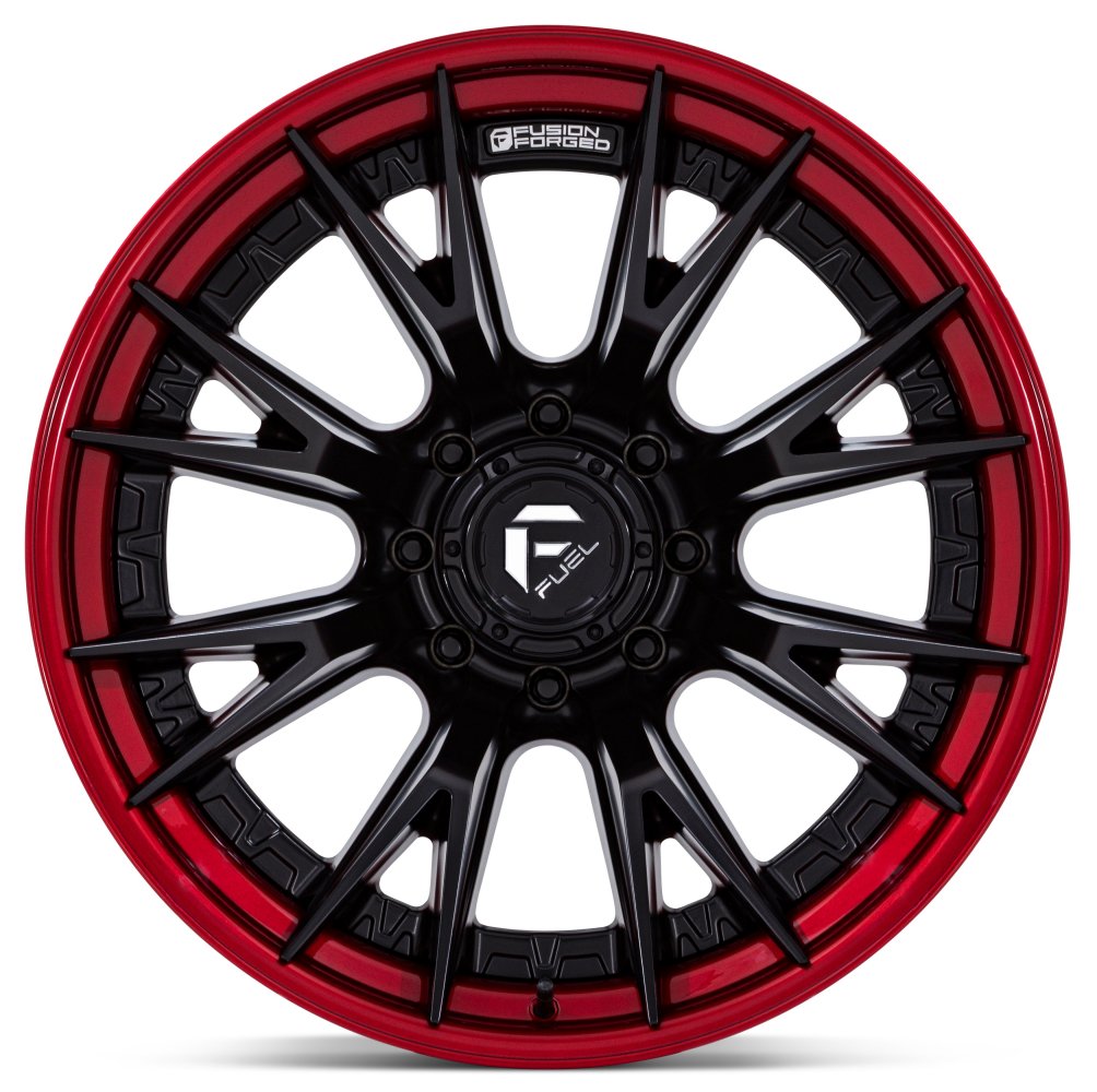 20x9 Fuel Off-Road Catalyst Matte Black w/ Candy Red Lip FC402 8x170 1mm - Flex Offroad