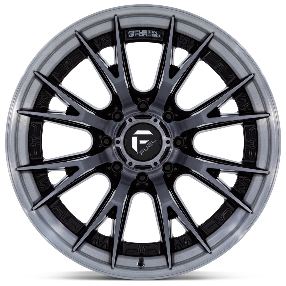 20x10 Fuel Off-Road Catalyst Gloss Black Brushed Dark Tint FC402 8x180 -18mm - Flex Offroad
