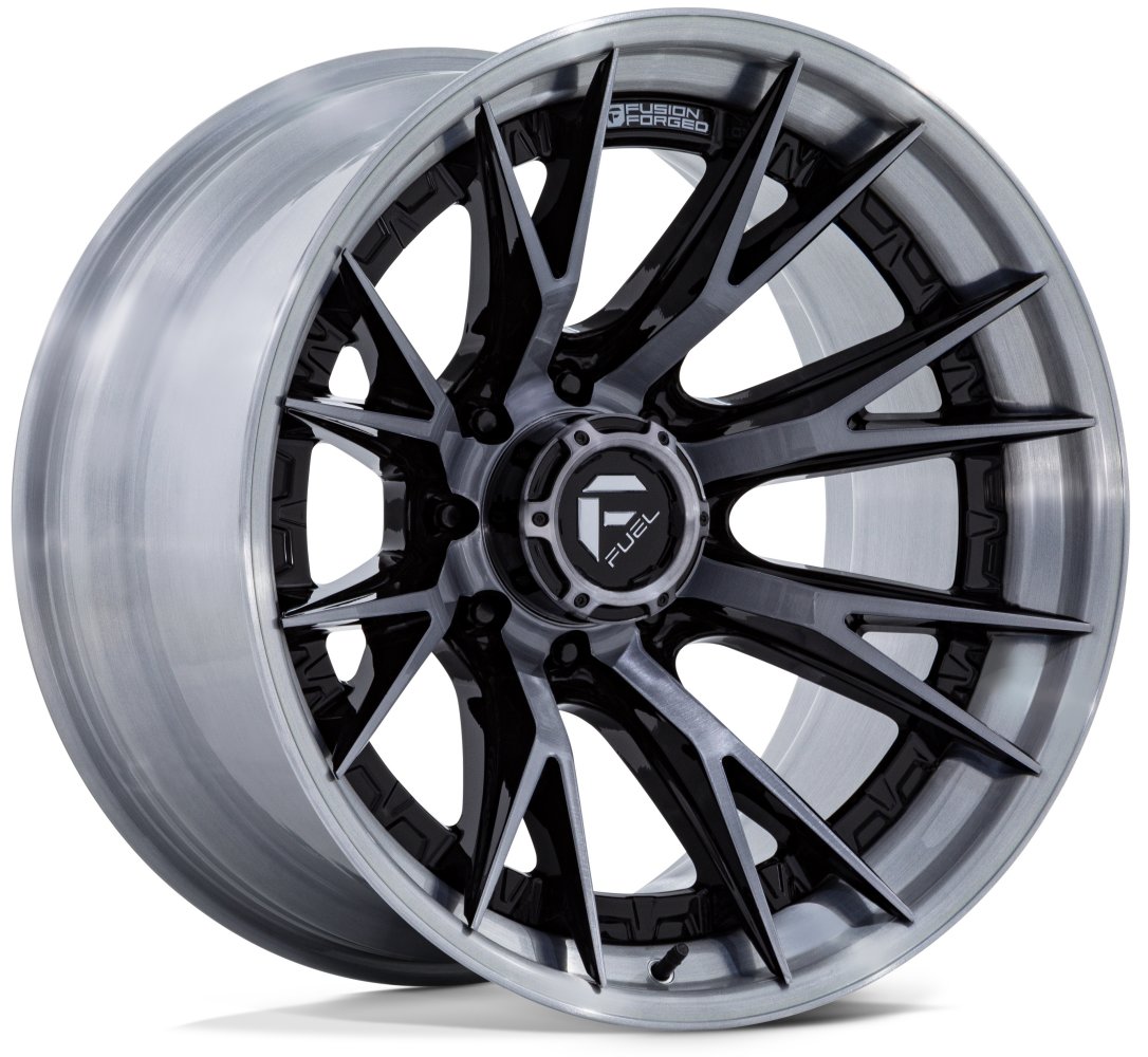 20x9 Fuel Off-Road Catalyst Gloss Black Brushed Dark Tint FC402 8x6.5/165 1mm - Flex Offroad