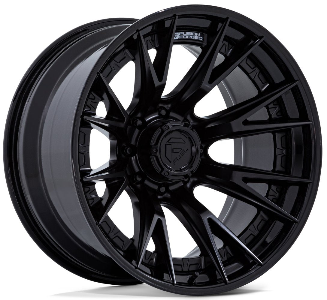 22X12 Fuel Off-Road Catalyst Matte Black w/ Gloss Black Lip FC402 (* May Require Trimming) 8x180 -44mm - Flex Offroad