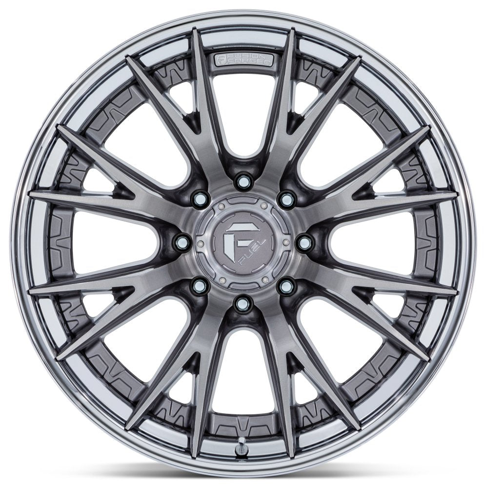 22X10 Fuel Off-Road Catalyst Platinum w/ Chrome Lip FC402 8x6.5/165 -18mm - Flex Offroad
