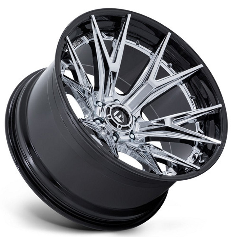 20x10 Fuel Off-Road Catalyst Chrome w/ Gloss Black Lip FC402 6x135 -18mm - Flex Offroad