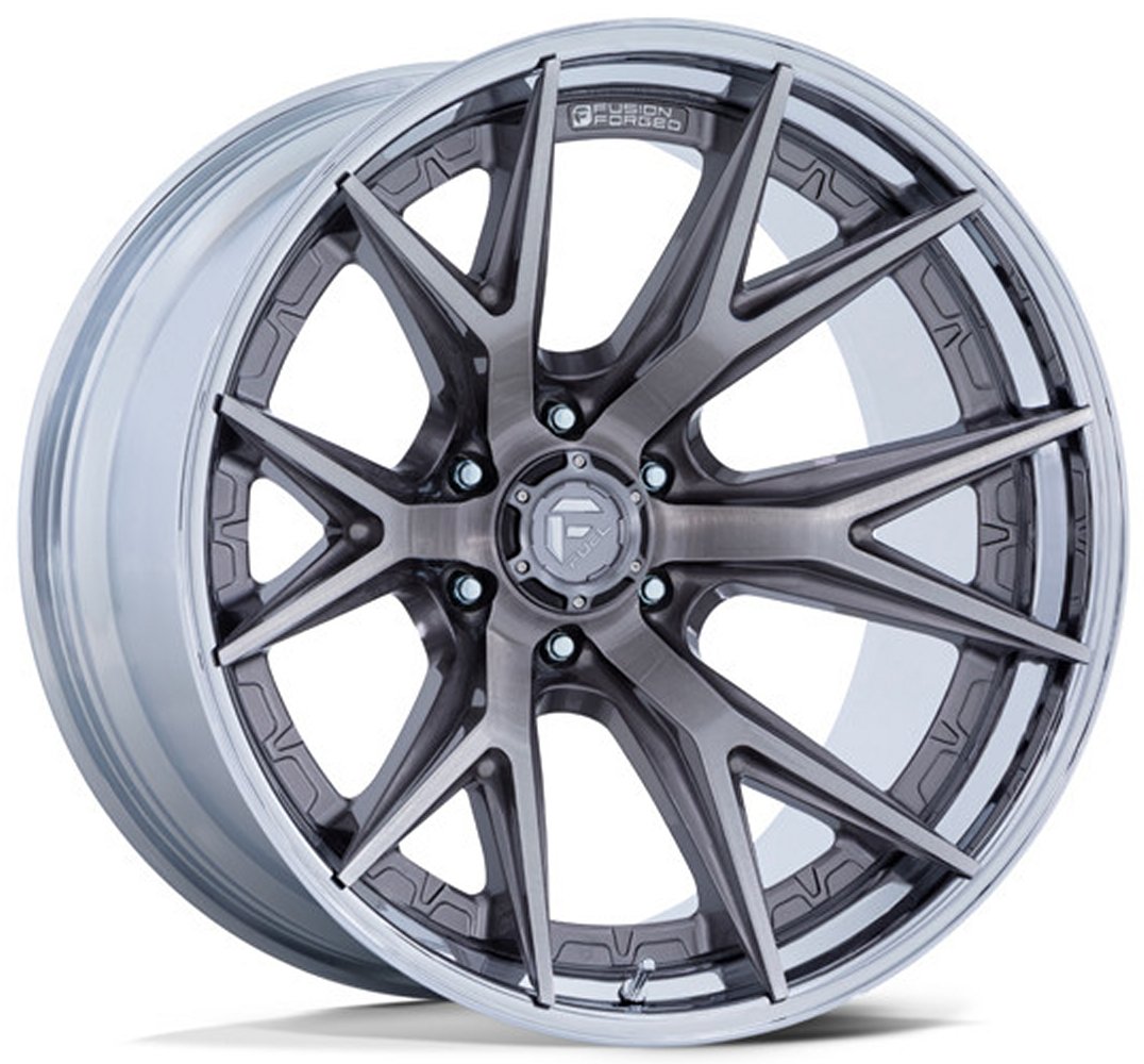 20x10 Fuel Off-Road Catalyst Platinum w/ Chrome Lip FC402 6x135 -18mm - Flex Offroad