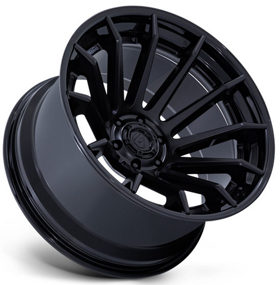 22x10 Fuel Off-Road Burn Matte Black w/ Gloss Black Lip FC403 6x135 -18mm - Flex Offroad