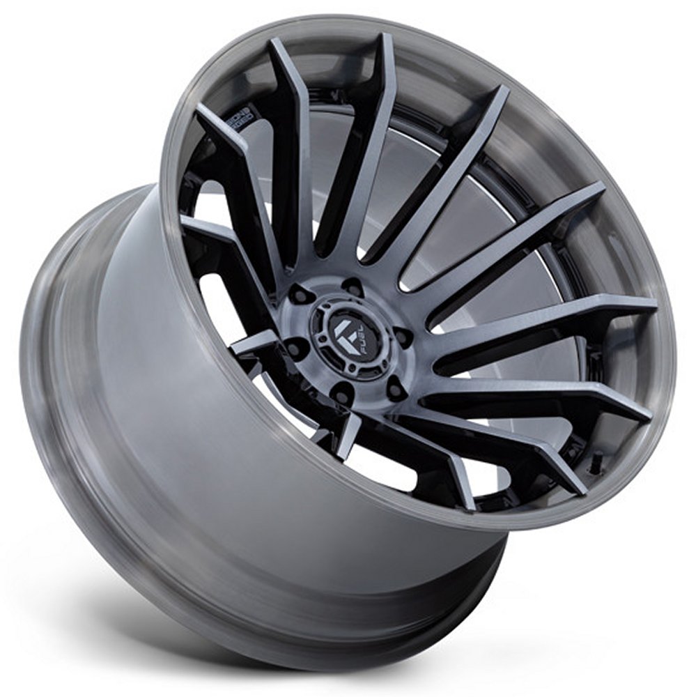 20X9 Fuel Off-Road Burn Gloss Black Brushed Dark Tint FC403 6x135 1mm - Flex Offroad