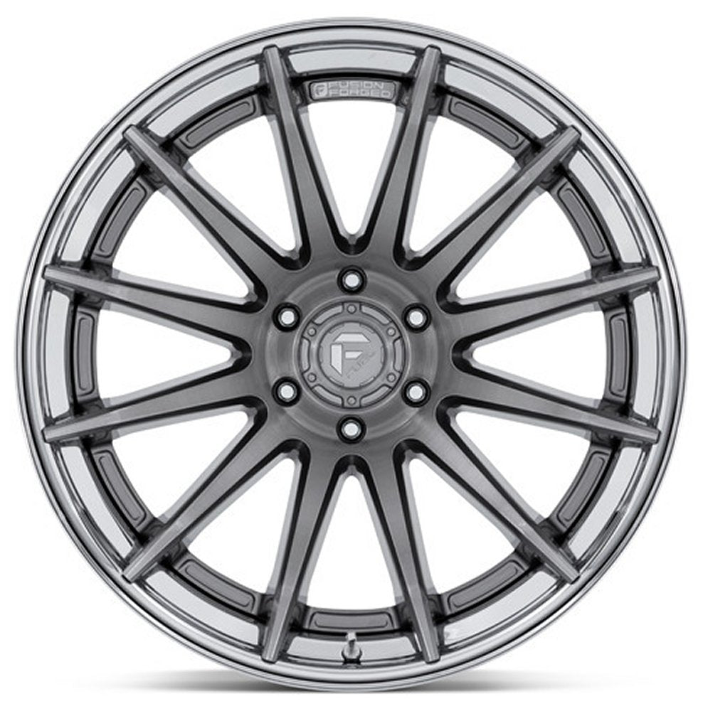 24X12 Fuel Off-Road Burn Platinum w/ Chrome Lip FC403 (* May Require Trimming) 6x135 -44mm - Flex Offroad