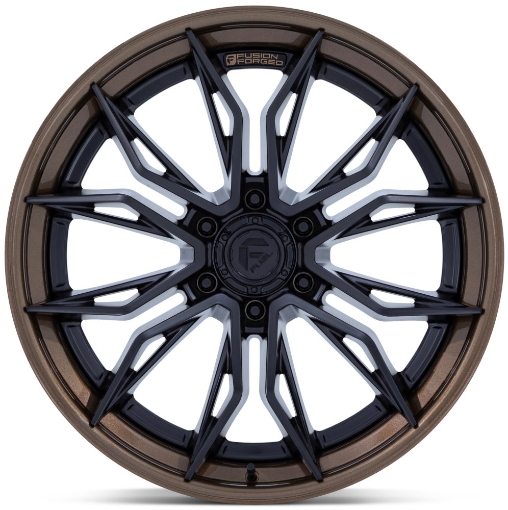 22X9.5 Fuel Off-Road Mutiny Matte Black w/ Gloss Bronze Lip FC404 6x135 20mm