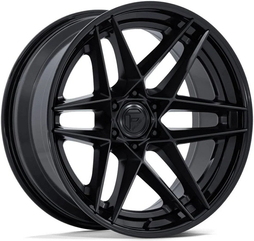22X9.5 Fuel Off-Road Flight Matte Black w/ Gloss Black Lip FC408 6x135 20mm