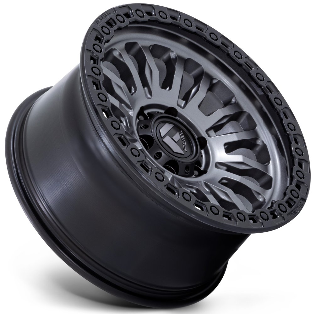 17x9 Fuel Off-Road Rincon Matte Gunmetal w/ Matte Black Lip FC857 6x5.5/139.7 1mm - Flex Offroad