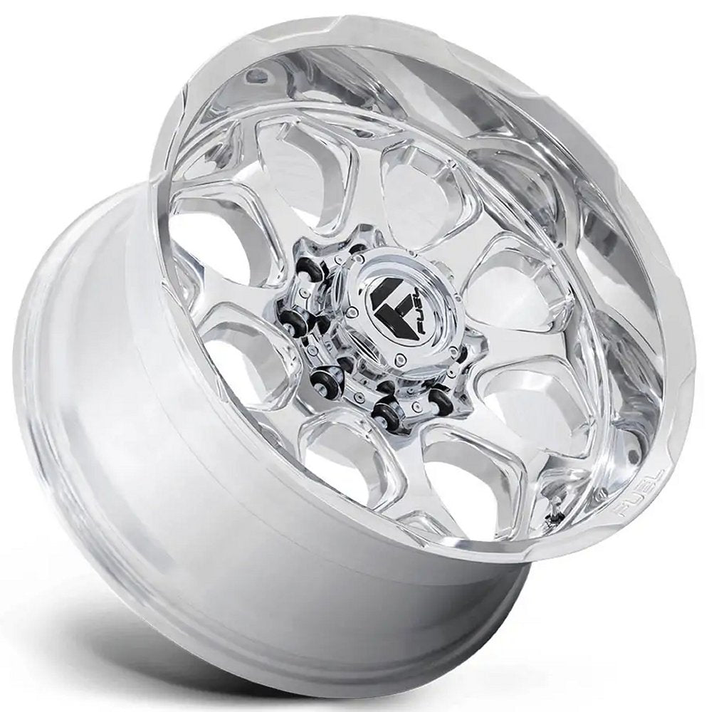 (Clearance - No Returns) 22x10 Fuel Off-Road Scepter Polished Milled FC862 5x5/127 -18mm - Flex Offroad