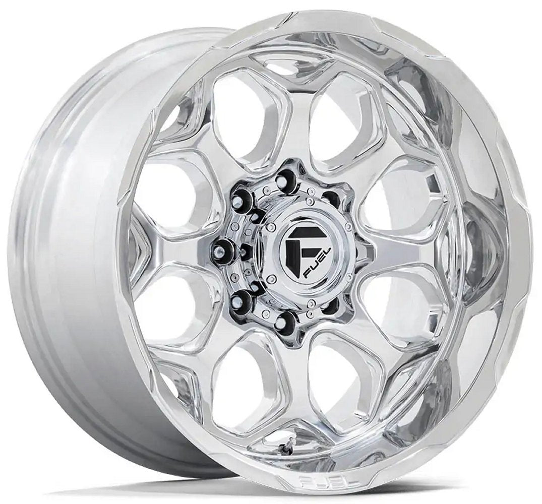 (Clearance - No Returns) 22x10 Fuel Off-Road Scepter Polished Milled FC862 5x5/127 -18mm - Flex Offroad