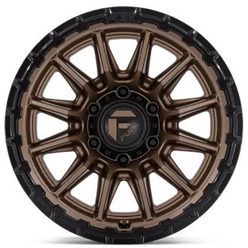 17x9 Fuel Off-Road Piston Matte Bronze w/ Gloss Black Lip FC866 6x5.5/139.7 -12mm - Flex Offroad