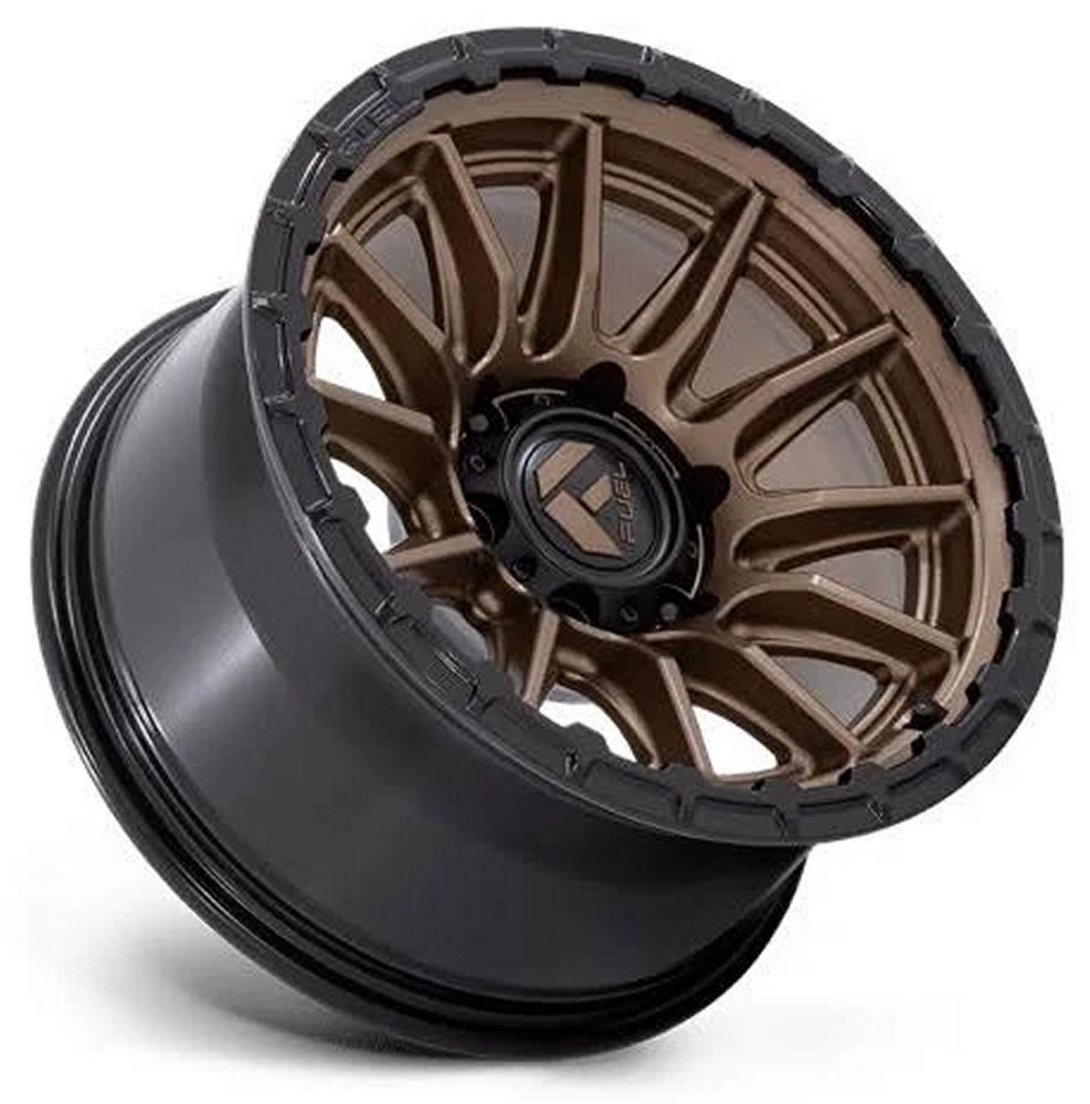 17x9 Fuel Off-Road Piston Matte Bronze w/ Gloss Black Lip FC866 6x5.5/139.7 -12mm - Flex Offroad