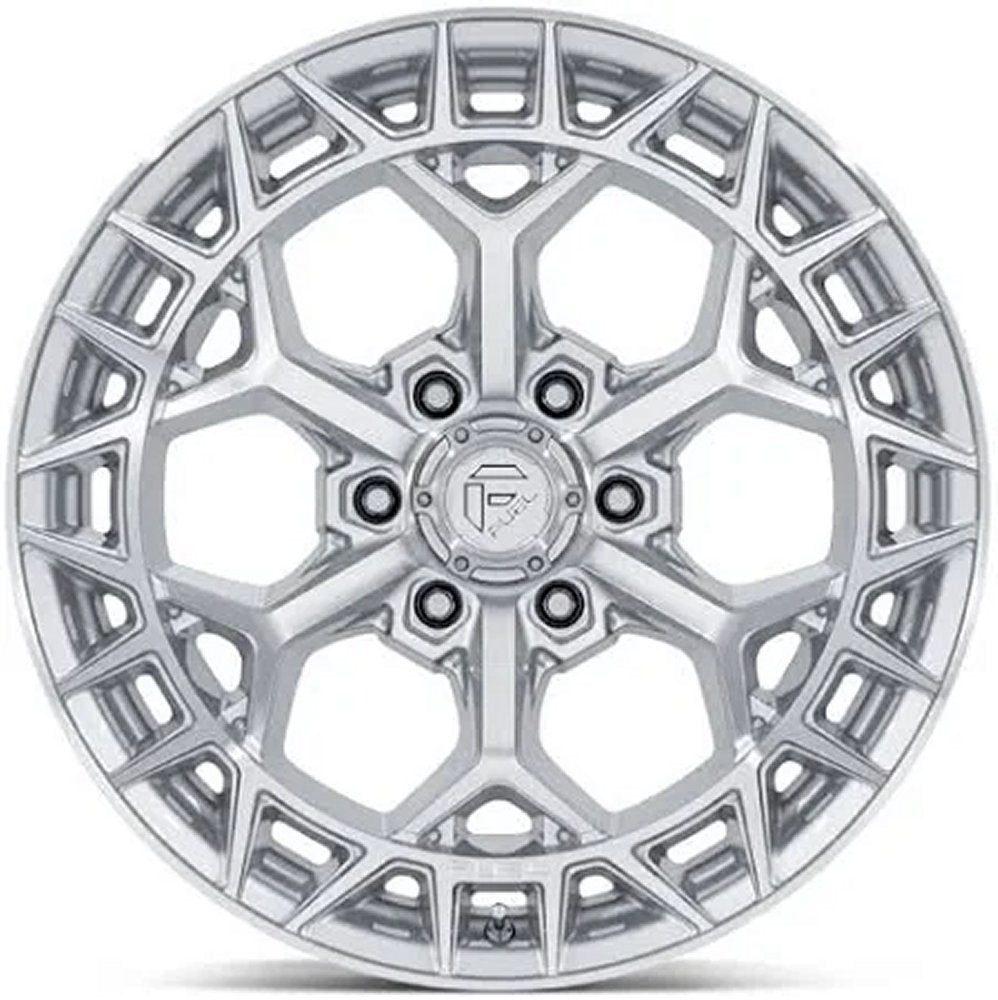 17X9 Fuel Off-Road Charger Gloss Silver Machined FC873 6x5.5/139.7 -12mm - Flex Offroad