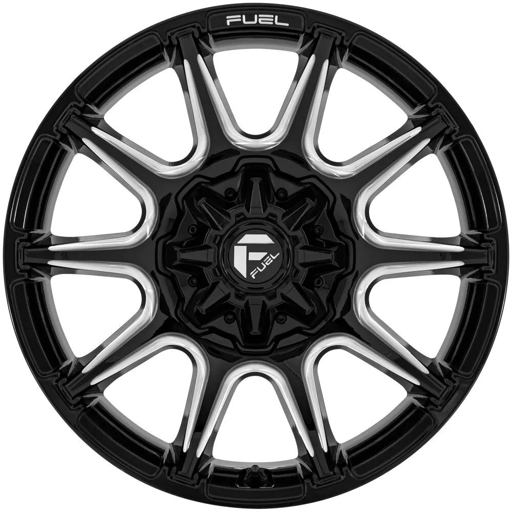 20X9 Fuel Off-Road Super C Gloss Black Milled FC880 8x180 1mm - Flex Offroad