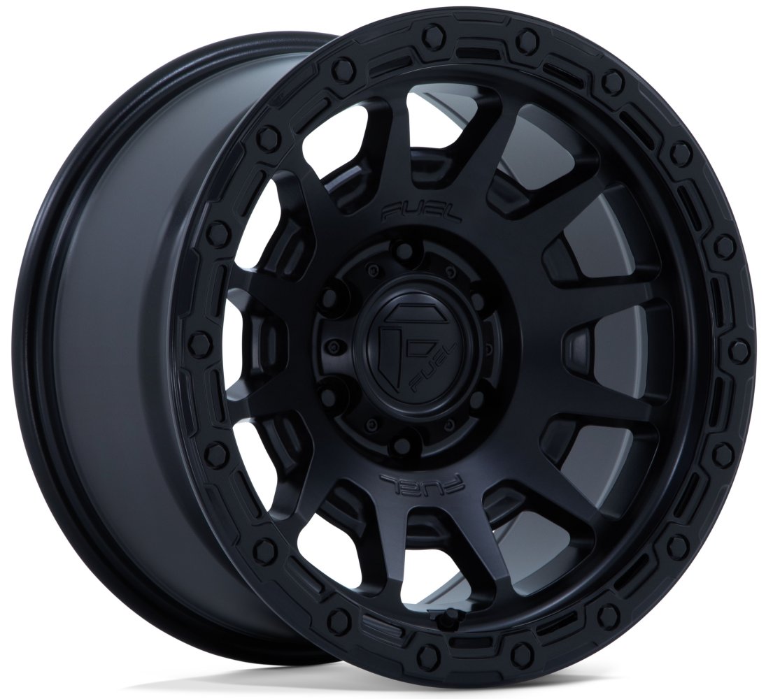 18X9 Fuel Off-Road Fortress Matte Black w/ Gloss Black Lip FC884 5x5/127 1mm