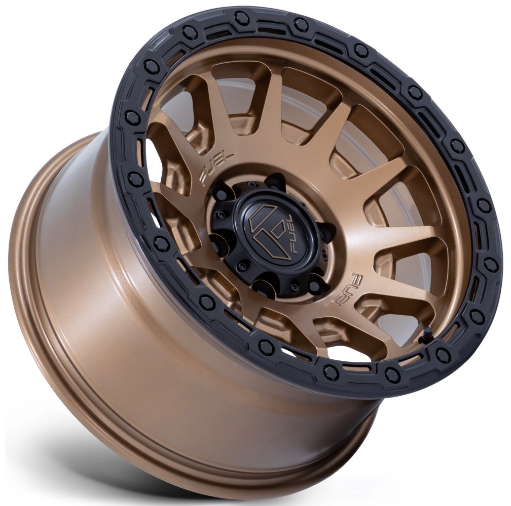 18X9 Fuel Off-Road Fortress Matte Bronze w/ Gloss Black Lip FC884 6x135 20mm