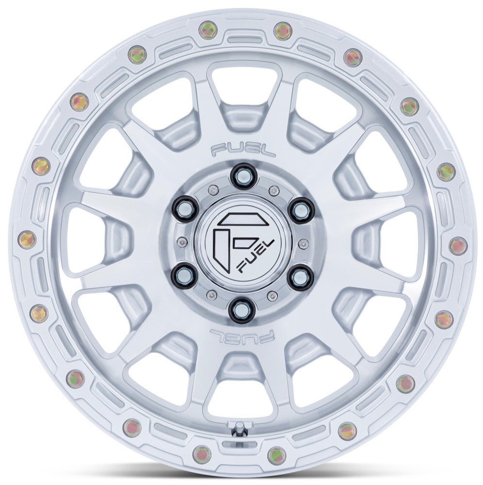 17X9 Fuel Off-Road Fortress Gloss Silver Machined FC884 6x5.5/139.7 -12mm