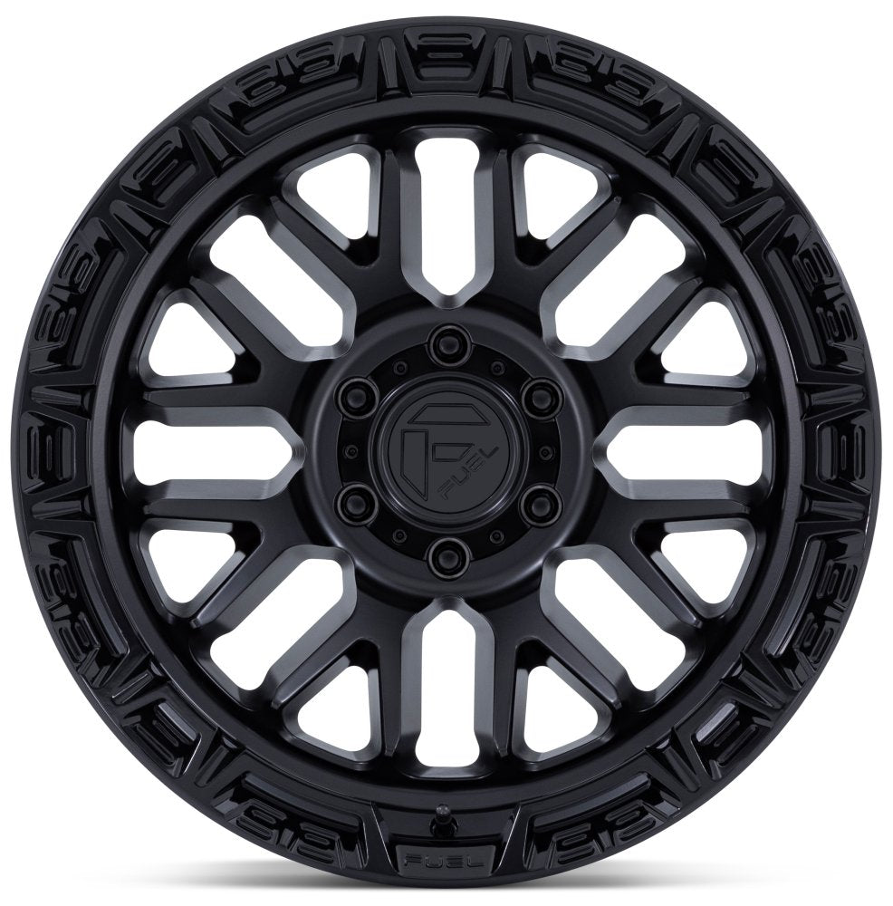 20X9 Fuel Off-Road Rail Matte Black w/ Gloss Black Lip FC890 6x5.5/139.7 1mm