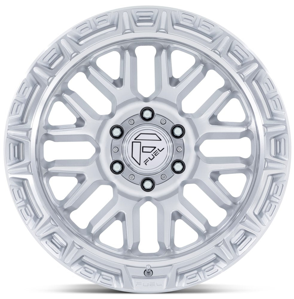 17X9 Fuel Off-Road Rail Gloss Silver Machined FC890 5x5/127 -12mm