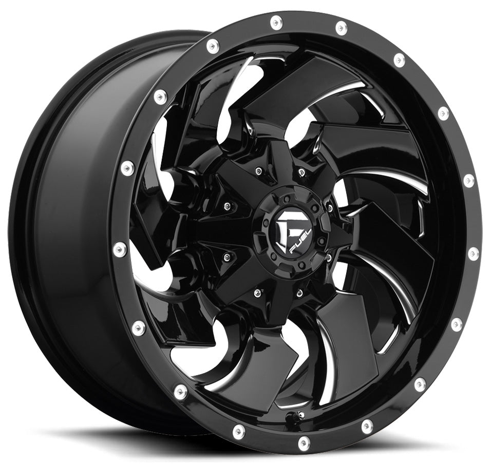17x9 Fuel Off-Road Cleaver Gloss Black Milled D574 8x6.5/165 1mm - Flex Offroad