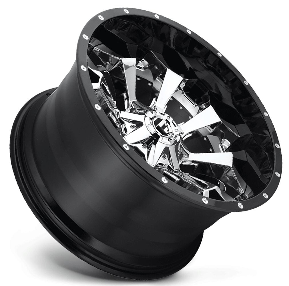 22x10 Fuel Off-Road Assault Chrome Face w/ Gloss Black Lip (Multi Piece) D246 8x6.5/165 -13mm - Flex Offroad