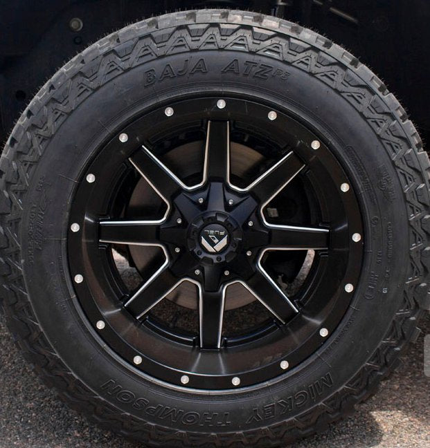 22x10 Fuel Off-road Maverick Matte Black w/ Milled Accent D538 6x135 6x5.5/139.7 -24mm - Flex Offroad