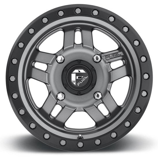 16x8 Fuel Off-Road Anza Matte Anthracite w/ Black Ring D558 6x5.5/139.7 1mm - Flex Offroad