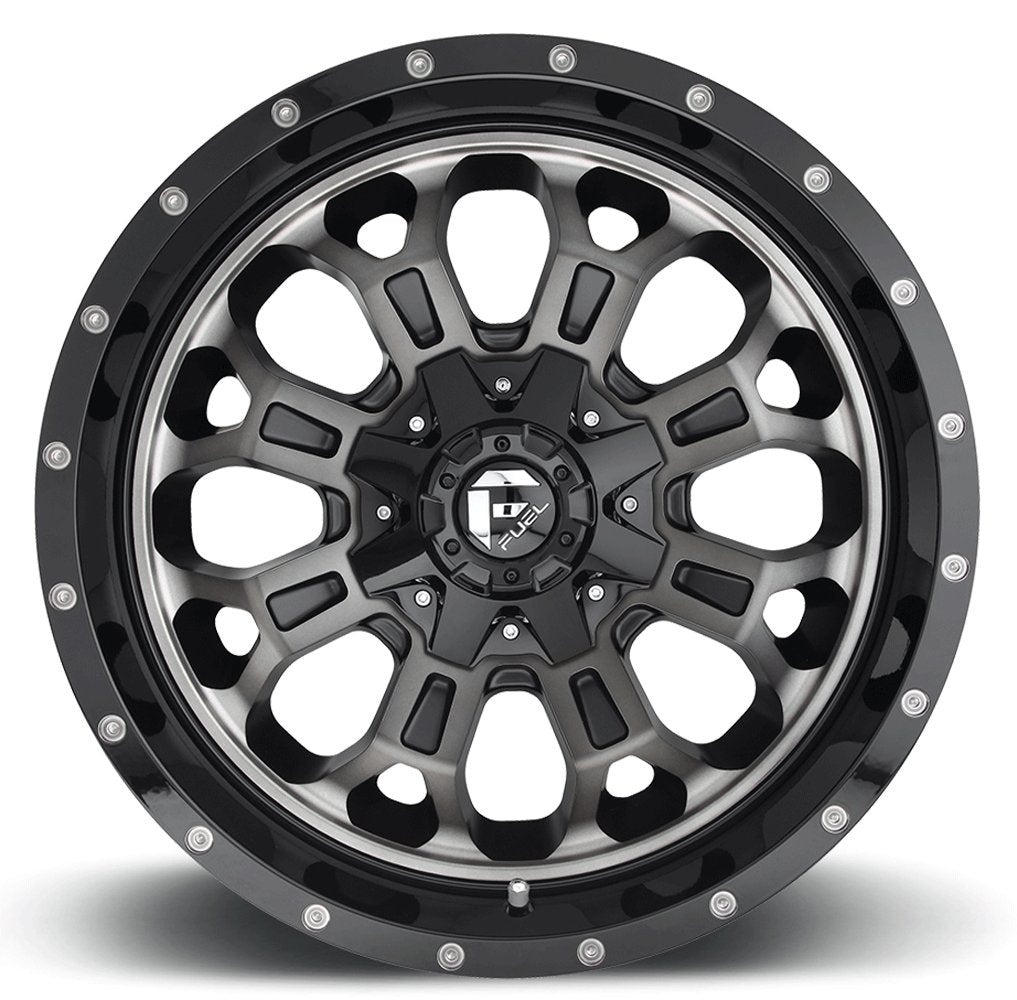 20X9 Fuel Off-Road Crush Gloss Black Double Dark Tint D561 6x135 6x5.5/139.7 1mm - Flex Offroad