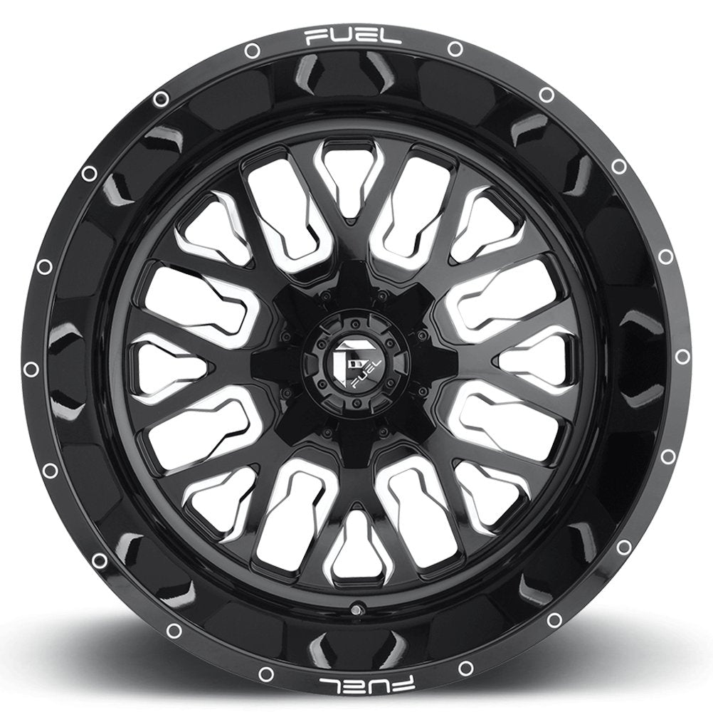 22x12 Fuel Off-Road Stroke Gloss Black Milled D611 (* May Require Trimming) 6x135 6x5.5/139.7 -44mm