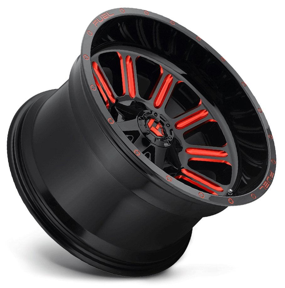 20x10 Fuel Off-Road Hardline Gloss Black w/ Candy Red D621 5x4.5/114.3 5x5/127 -18mm - Flex Offroad