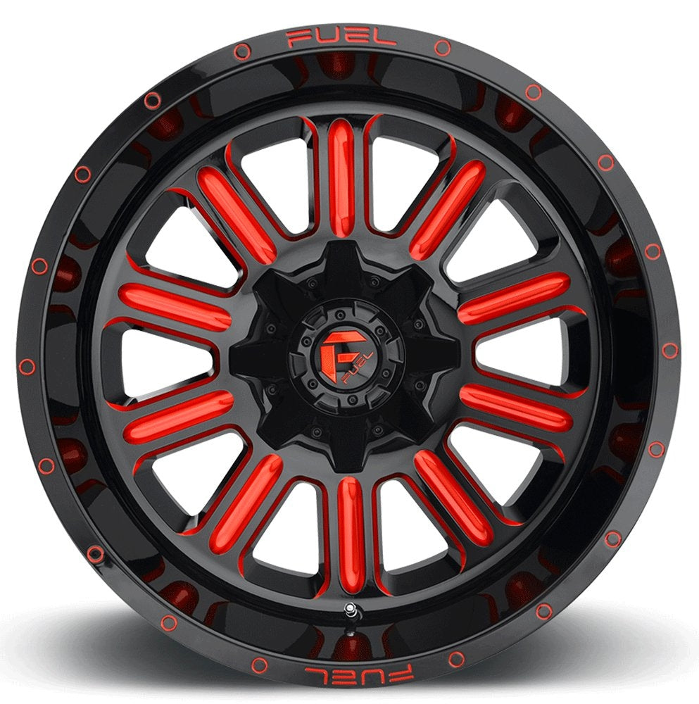 20x10 Fuel Off-Road Hardline Gloss Black w/ Candy Red D621 5x4.5/114.3 5x5/127 -18mm - Flex Offroad
