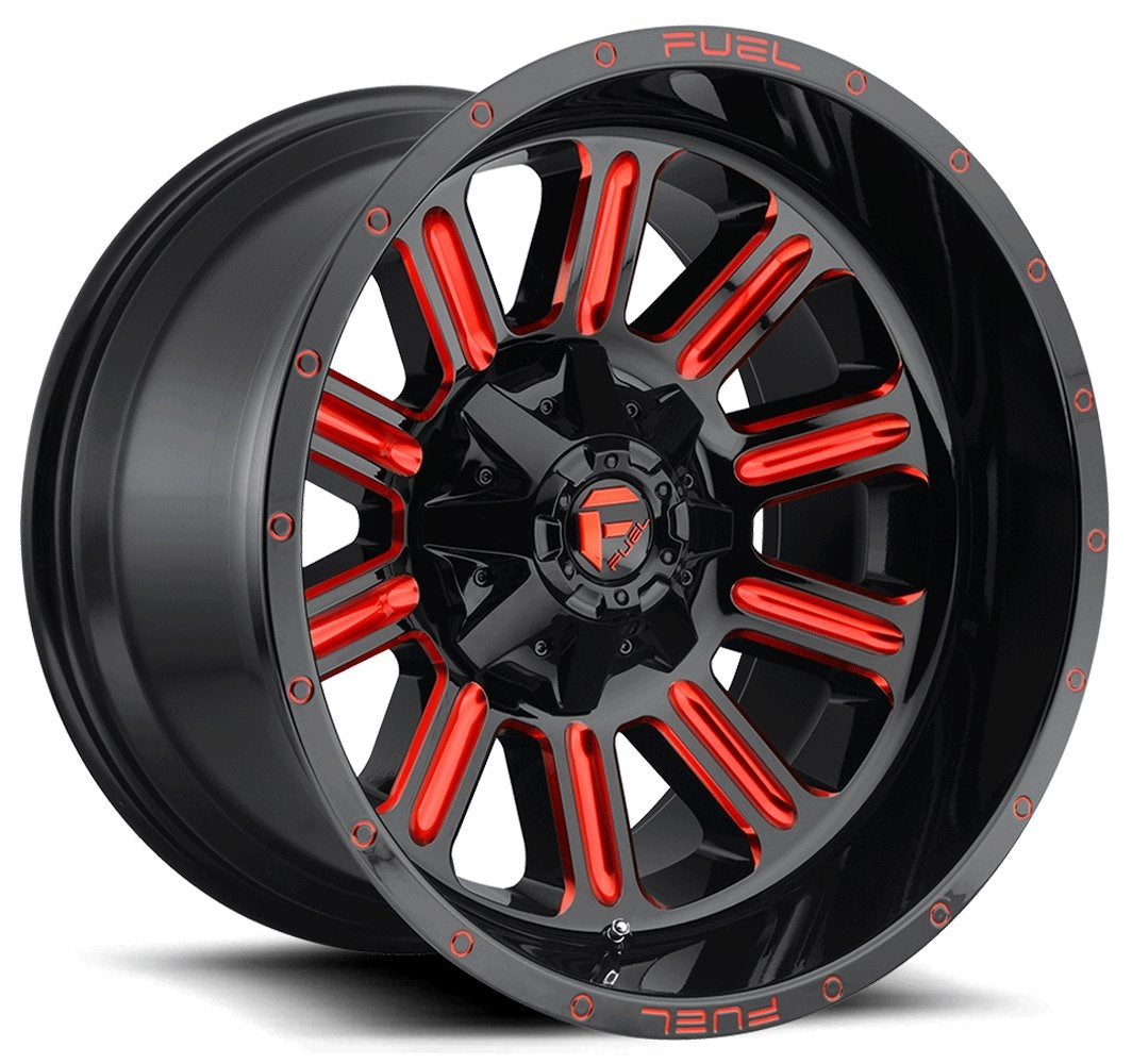 20x10 Fuel Off-Road Hardline Gloss Black w/ Candy Red D621 5x4.5/114.3 5x5/127 -18mm - Flex Offroad