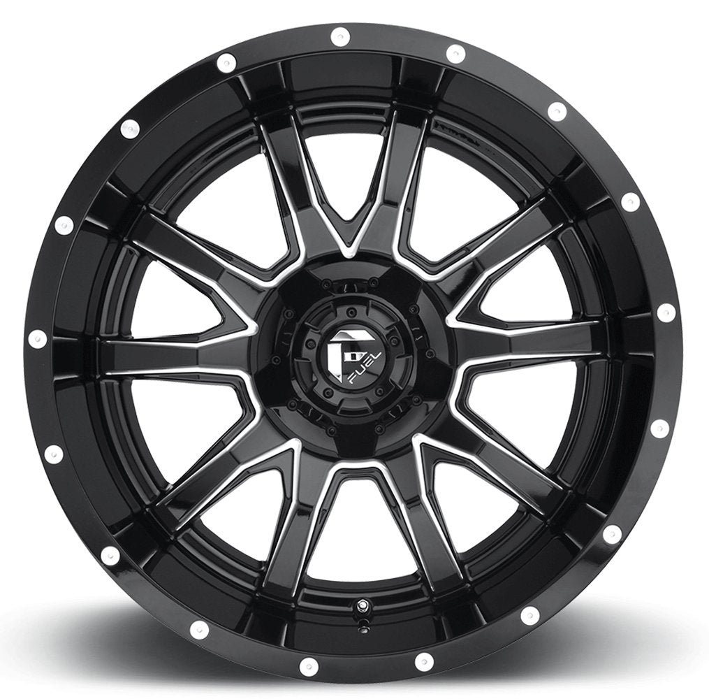 (Clearance - No Returns) 20x10 Fuel Off-Road Vandal Gloss Black Milled D627 5x4.5/114.3 5x5/127 -18mm