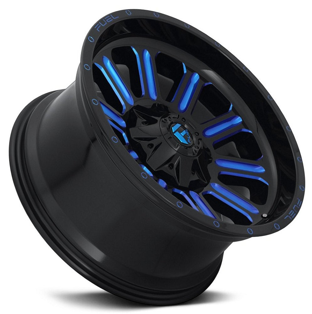 20x9 Fuel Off-Road Hardline Gloss Black w/ Candy Blue Accents D646 6x135 6x5.5/139.7 2mm - Flex Offroad