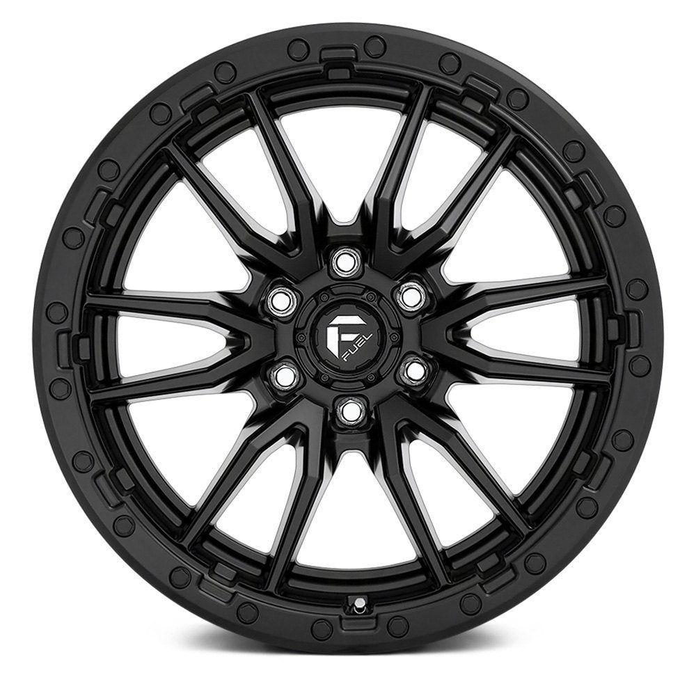 22x10 Fuel Off-Road Rebel 6 Matte Black D679 (6 Lug) 6x135 -13mm - Flex Offroad