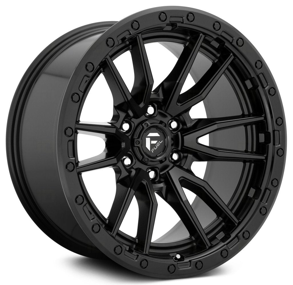 22x10 Fuel Off-Road Rebel 6 Matte Black D679 (6 Lug) 6x135 -13mm - Flex Offroad