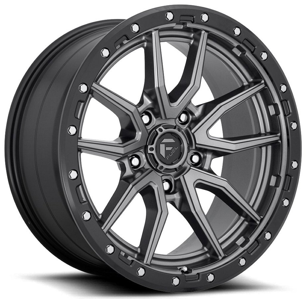 20x9 Fuel Off-Road Rebel 6 Anthracite w/ Black Lip (5 Lug) D680 5x5/127 20mm