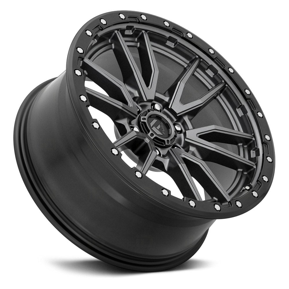 18x9 Fuel Off-Road Rebel 6 Anthracite w/ Black Lip D680 (6 Lug) 6x5.5/139.7 20mm - Flex Offroad