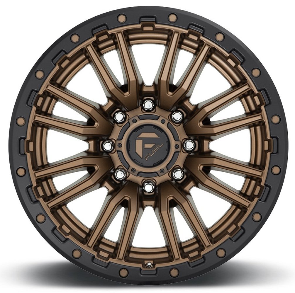 22x12 Fuel Off-Road Rebel 8 Bronze w/ Black Lip D681 (8 Lug) (* May Require Trimming) 8x170 -44mm - Flex Offroad