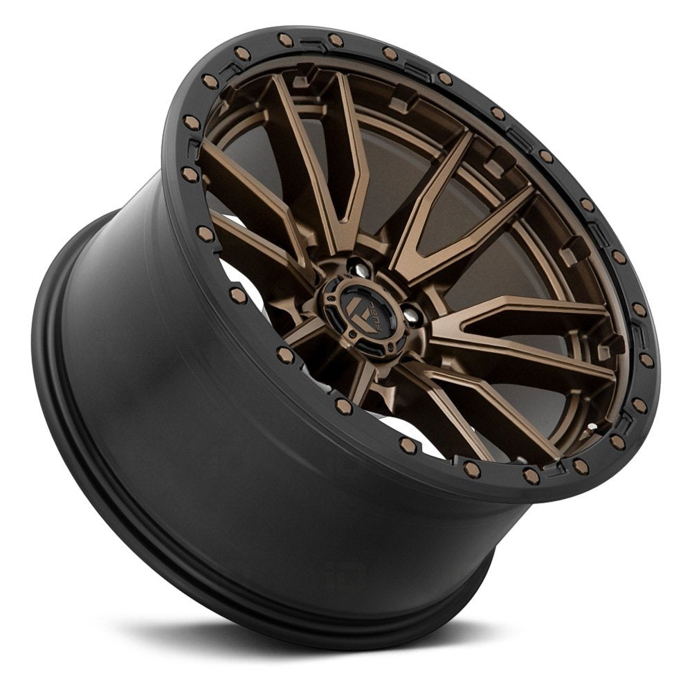 22x12 Fuel Off-Road Rebel 6 Bronze w/ Black Lip D681 (6 Lug) (* May Require Trimming) 6x5.5/139.7 -44mm - Flex Offroad