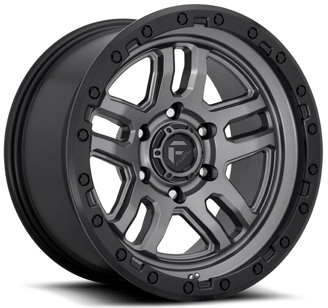 18x9 Fuel Off-Road Ammo Anthracite w/ Black Ring D701 6x5.5/139.7 1mm - Flex Offroad